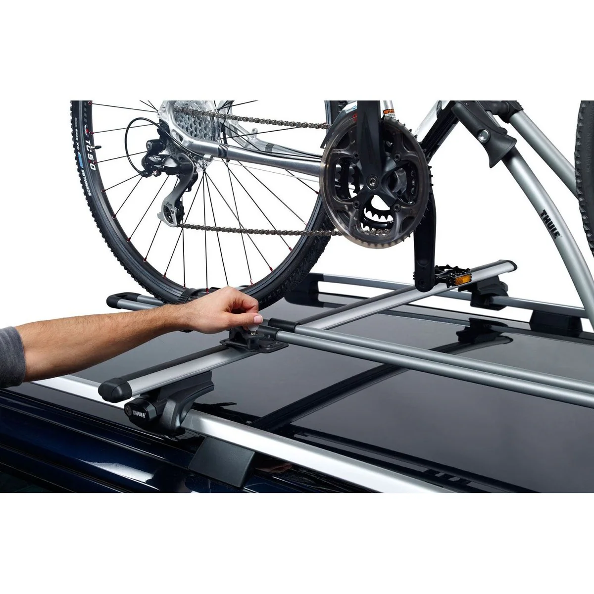 Thule FreeRide 532 Roof Top Bike Rack Aluminium Roof Mounted Cycle Carrier - Image 3
