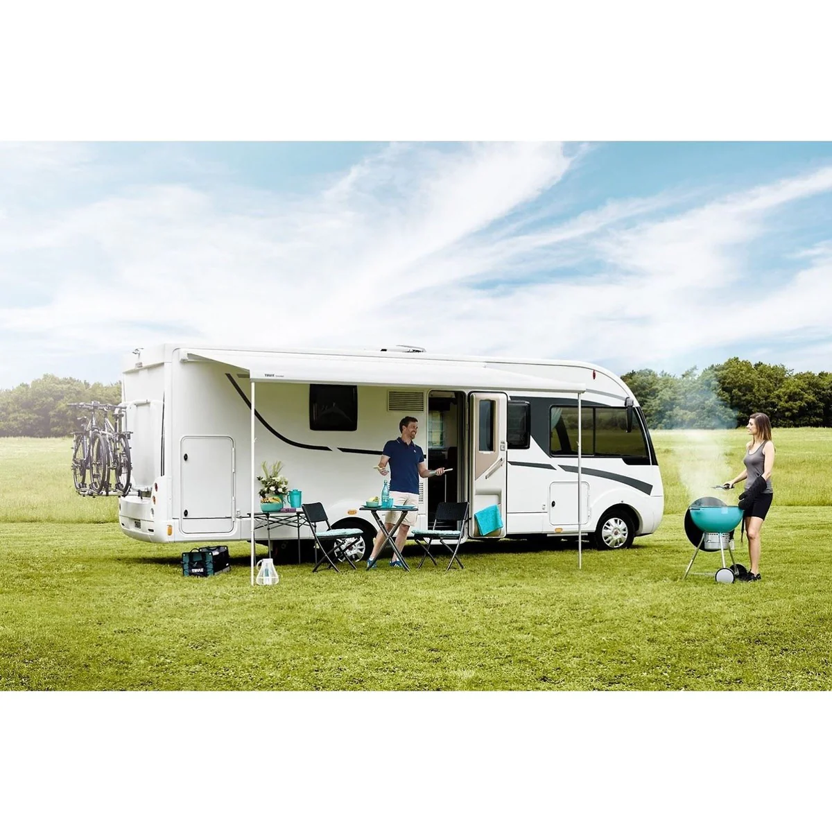 Thule Omnistor 5200 awning 3.02x2.50m anodised gray frame, mystic gray fabric - Image 2