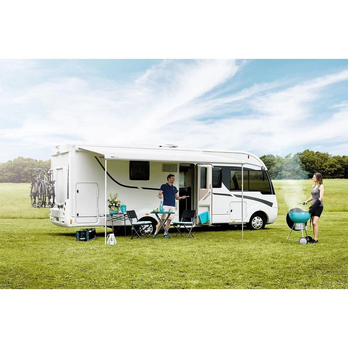 Thule Omnistor 5200 awning 4.02x2.50m white frame, mystic gray