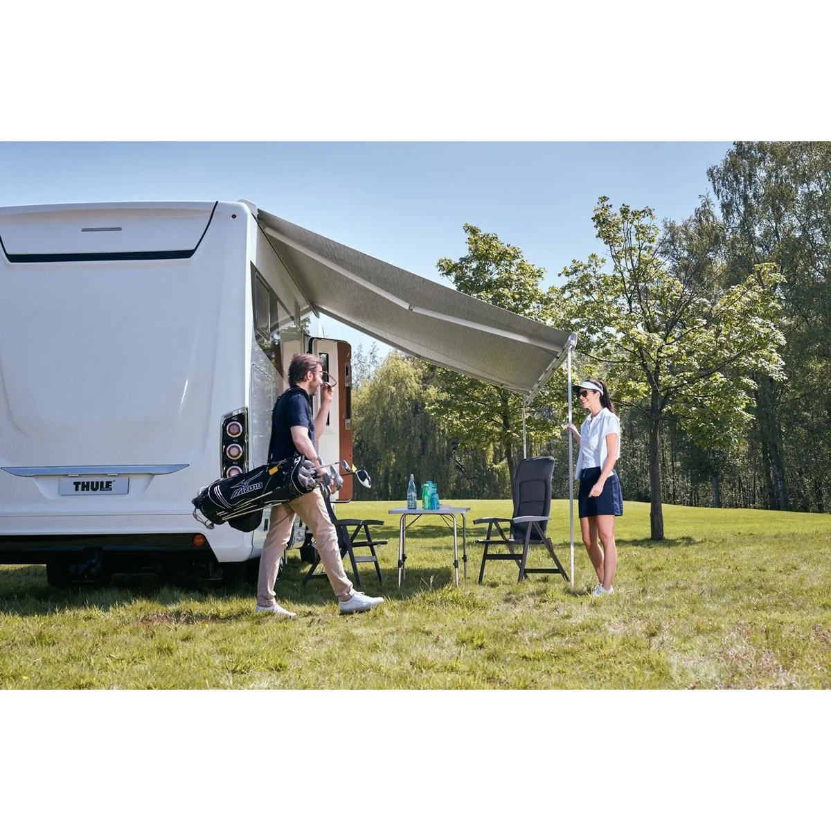 Thule Omnistor 9200 roof awning 5.00x3.00m anodised gray frame, fabric mystic gray
