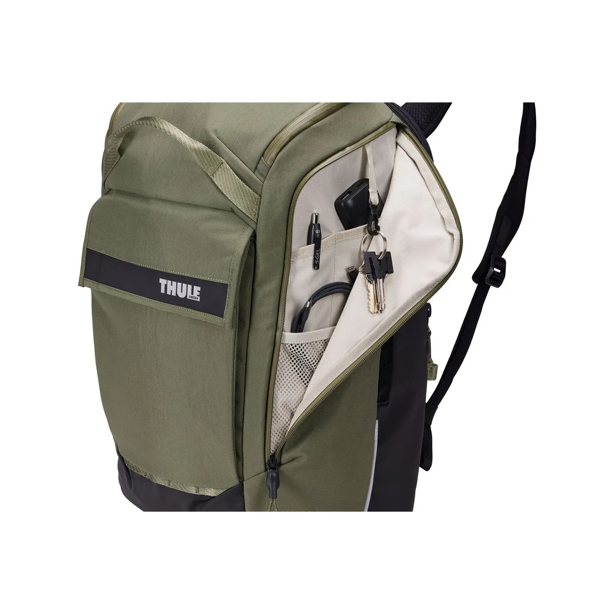 Thule Paramount hybrid bike pannier and backpack 26L green - Image 6