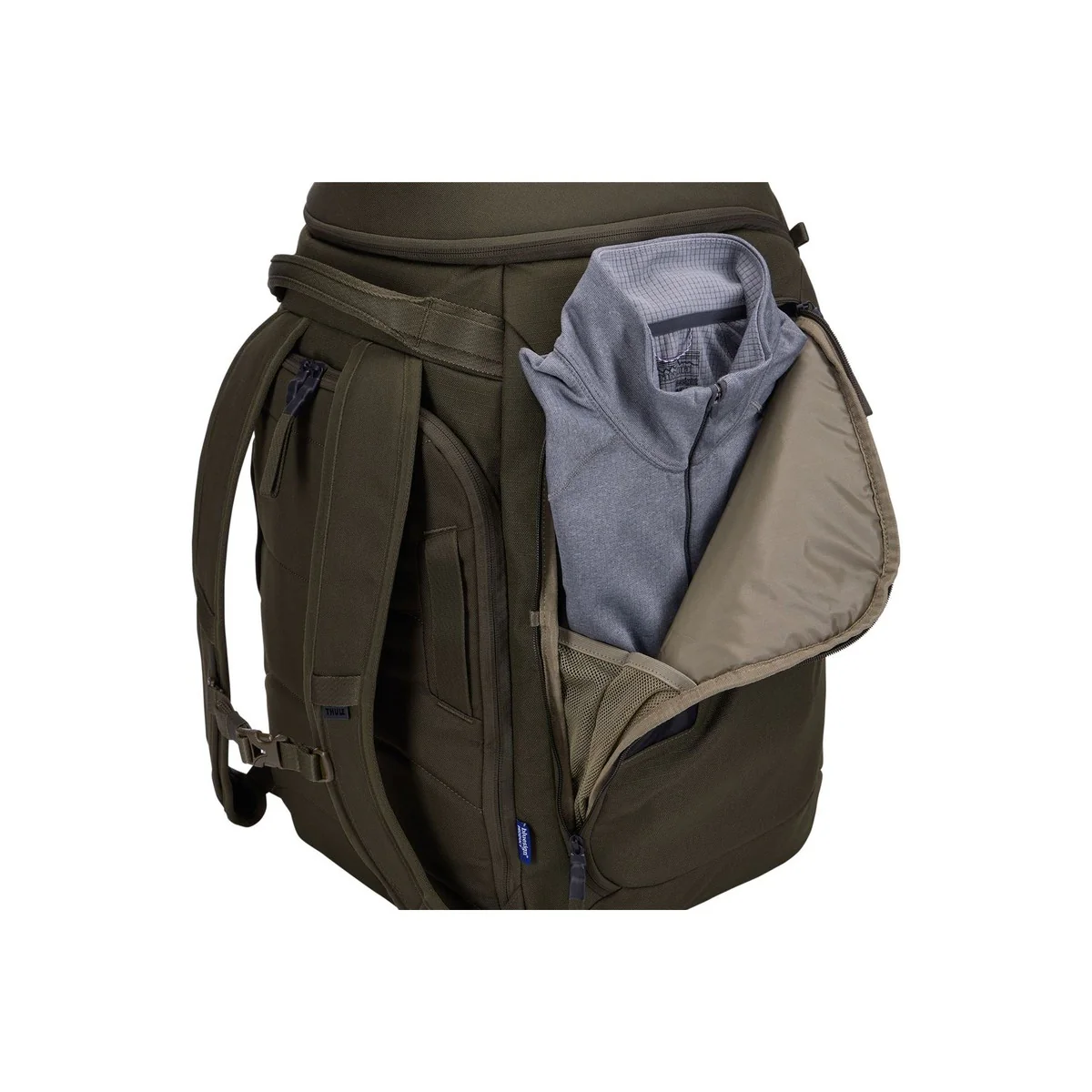 Thule RoundTrip Snowboard and ski boot backpack 60L deep khaki - Image 2