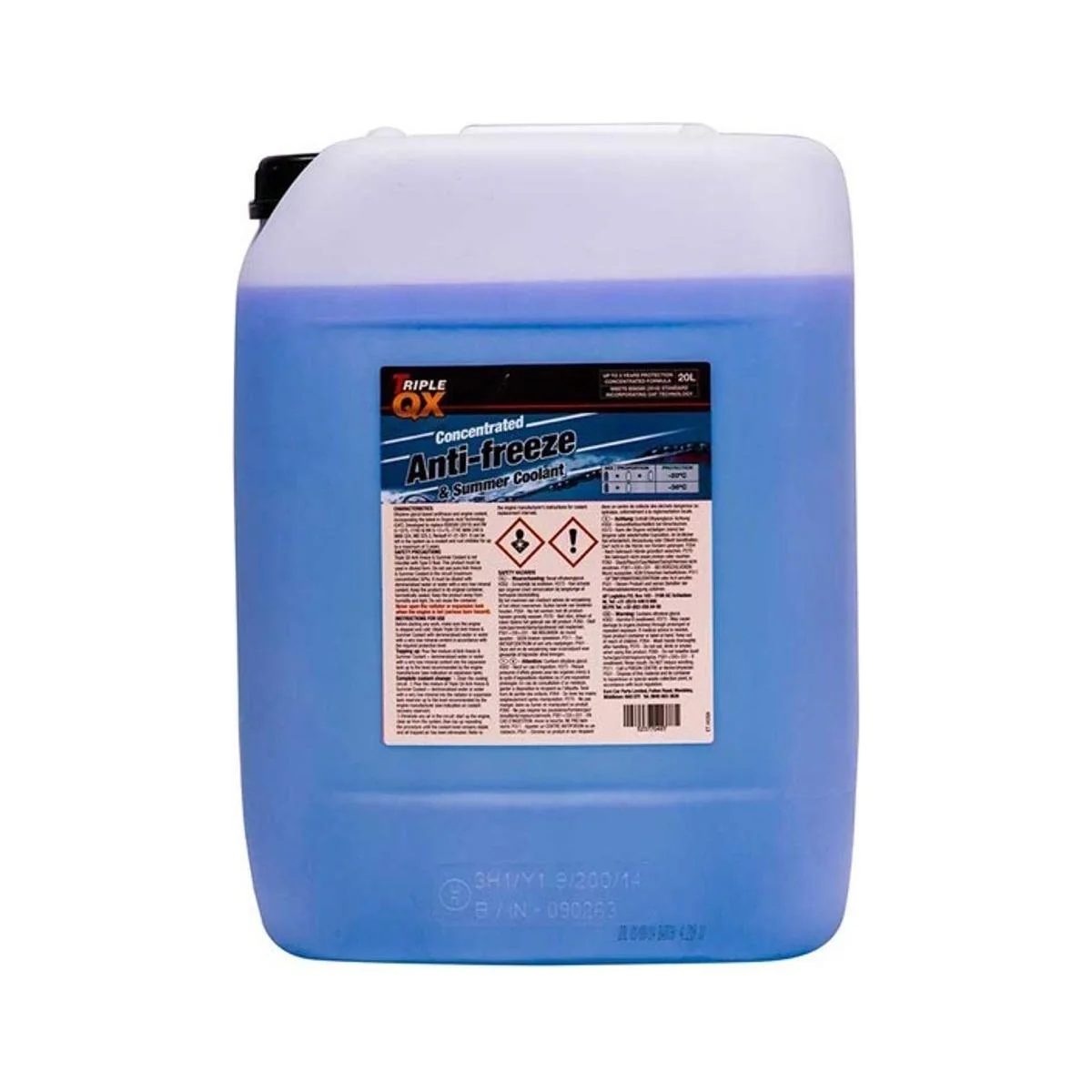 TQX Blue Antifreeze / Coolant 20 Litre Professional Strength Radiator Protect