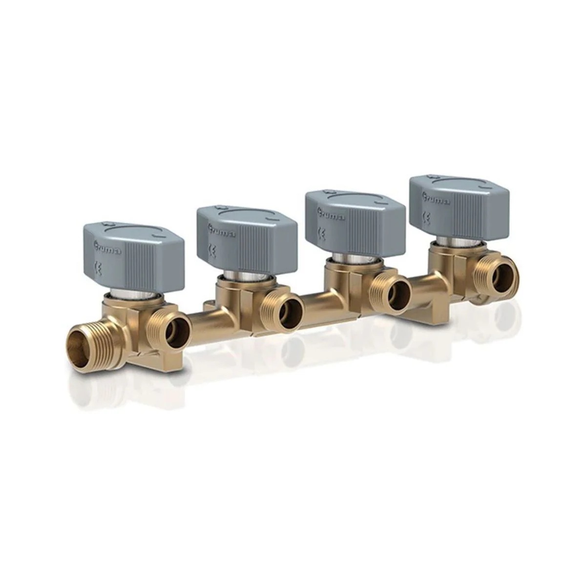 Truma Gas Manifold Valve 4 Way Brass Olives & Nuts Caravan/Motorhome
