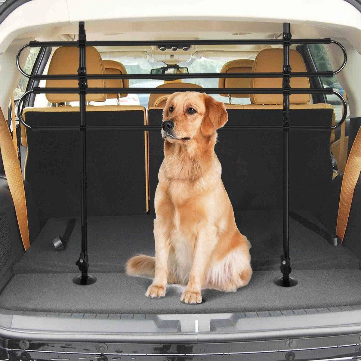 Universal Pet Dog Guard Car Estate Van Adjustable In Black Tube Bars - Image 7