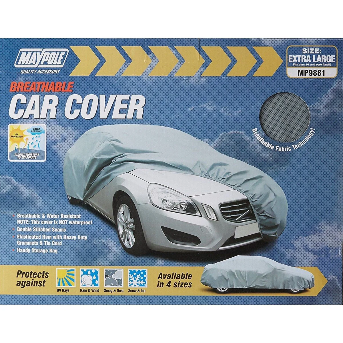Universal X-Large Heavy Duty Breathable Car Cover All Year Weather Protection - Image 3