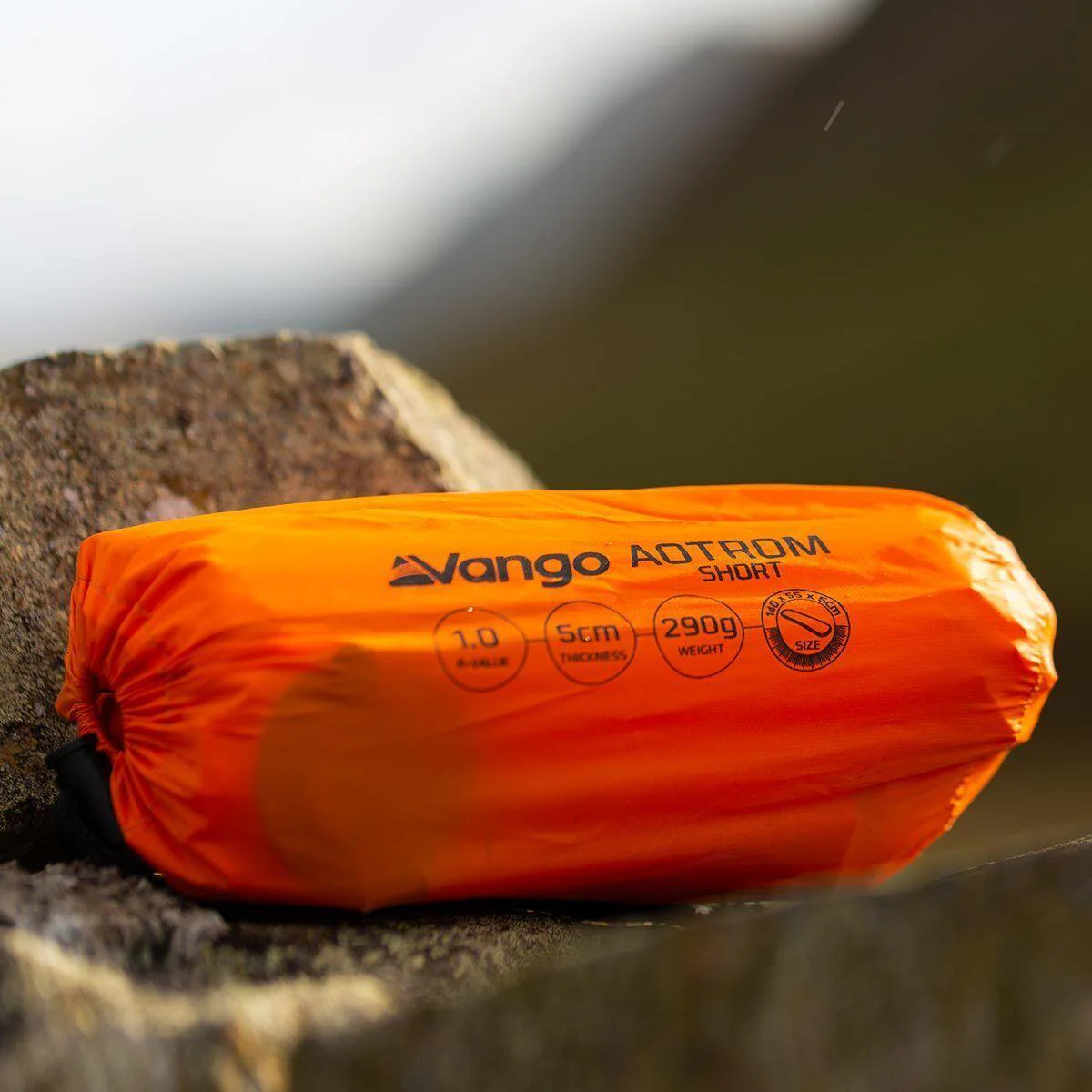 Vango Aotrom Short 5cm Sleeping Mat Orange Single Camping Backpacking - Image 2