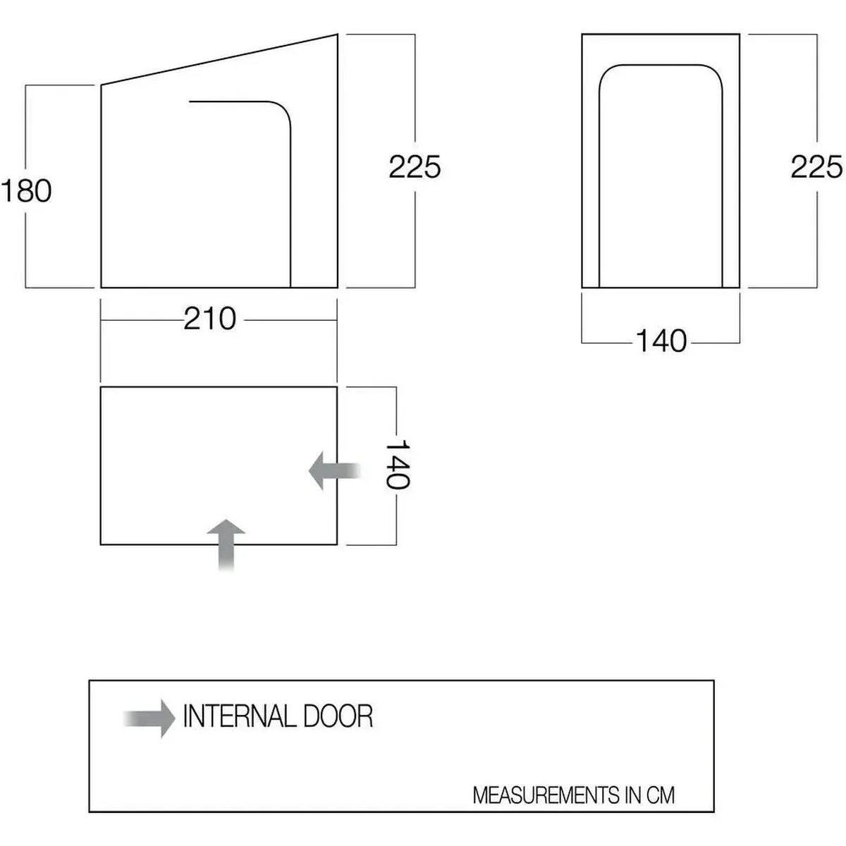 Vango BR002 Caravan Awning Bedroom Midnight - Image 2