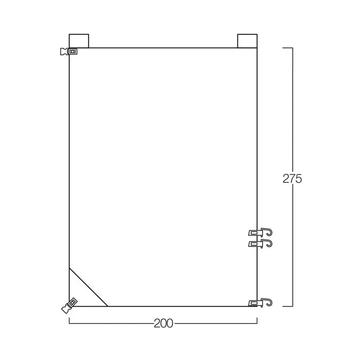 Vango Caravan Awning Side Canopy Cloud Grey - Image 2