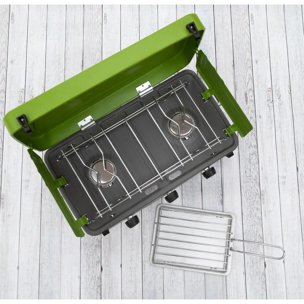 Vango Combi IR Camping Cooker Compact Two Burner Grill And Stove Piezo - Image 3