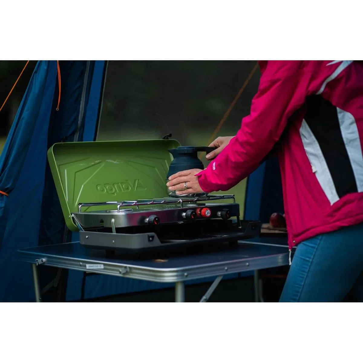 Vango Combi IR Camping Cooker Compact Two Burner Grill And Stove Piezo - Image 9