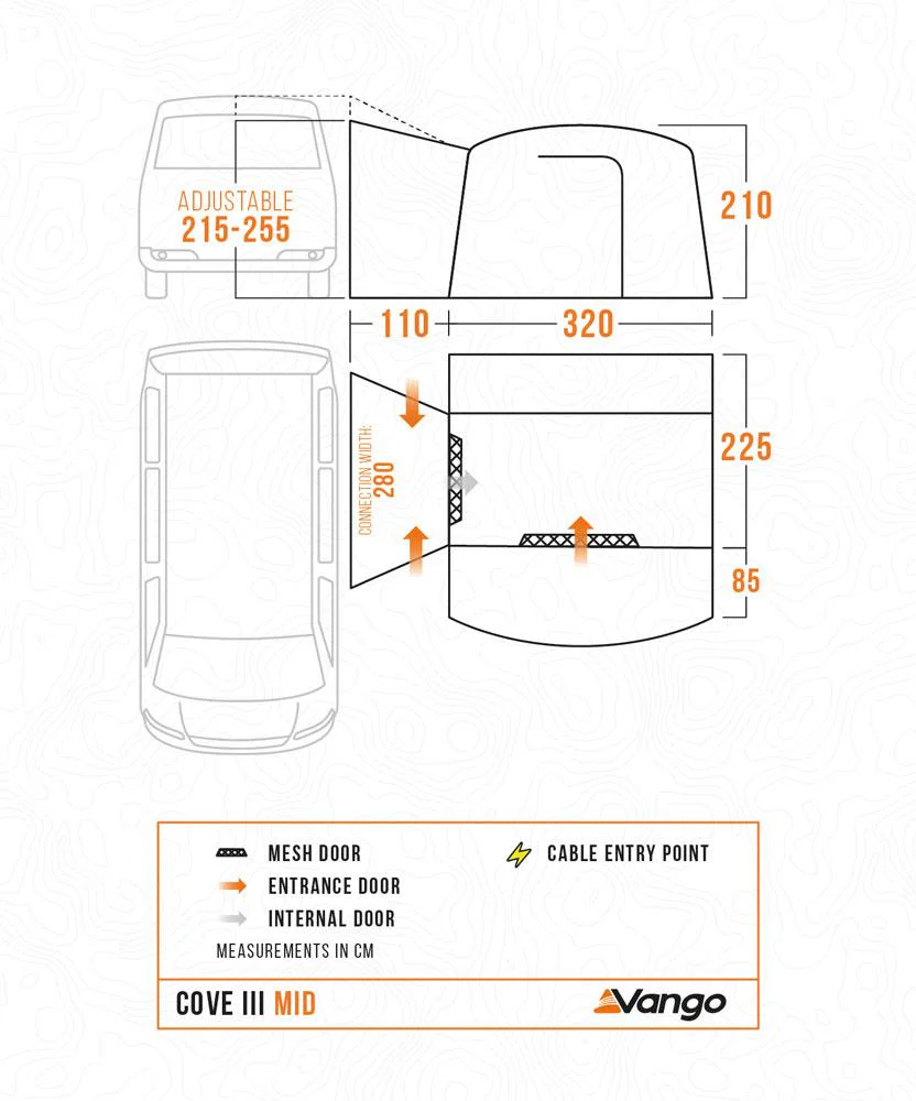 Vango Cove III Mid Smoke Drive Away Awning (215-255) - Image 16