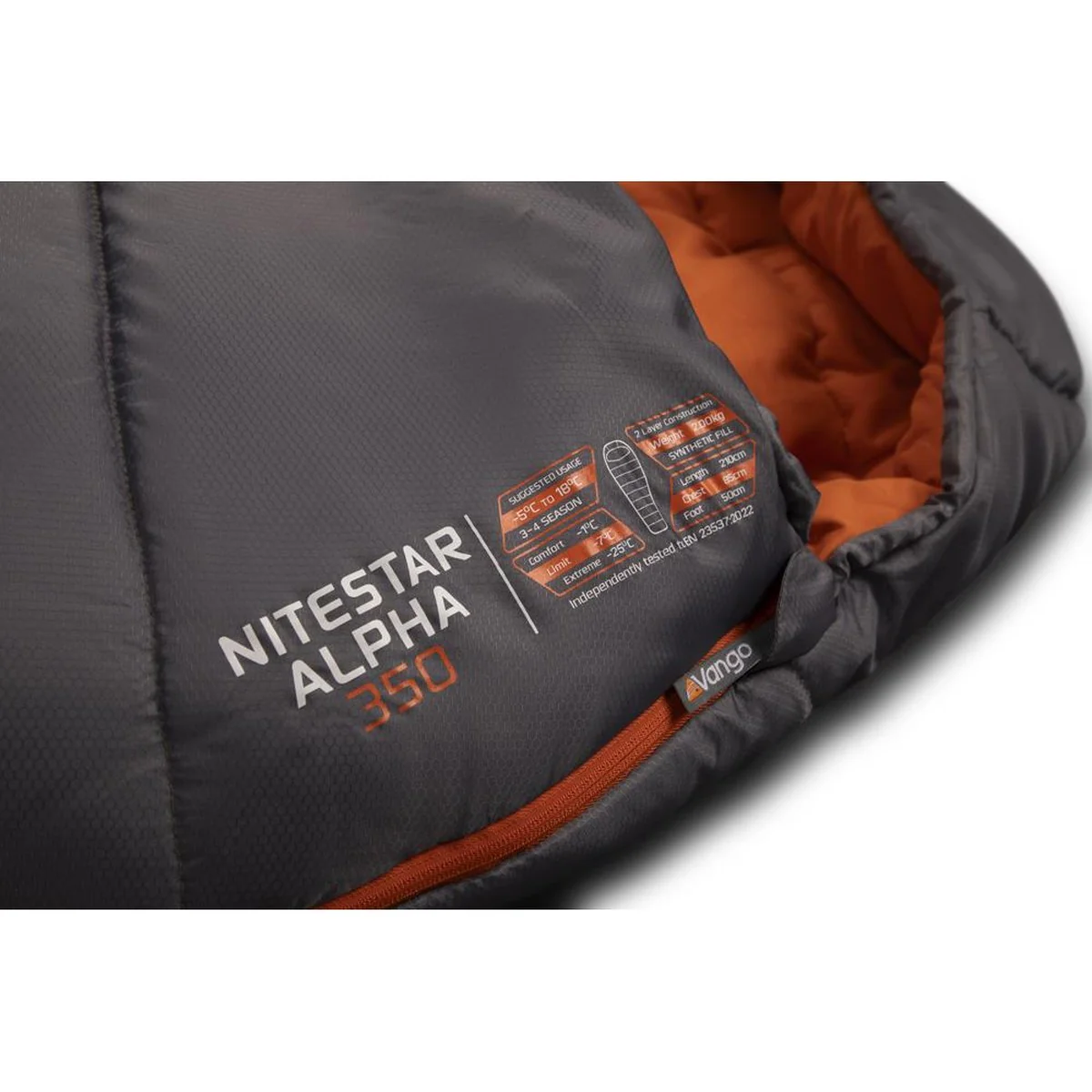 Vango Nitestar Alpha 350 Excalibur Single Sleeping Bag - Image 2