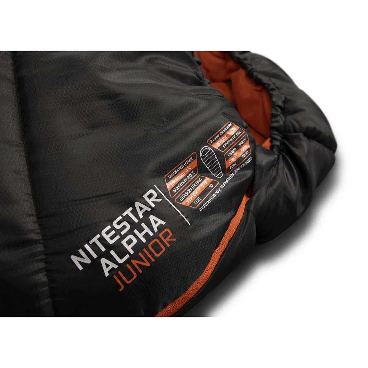 Vango Nitestar Alpha Junior Kids Pirate Black Single Sleeping Bag - Image 3