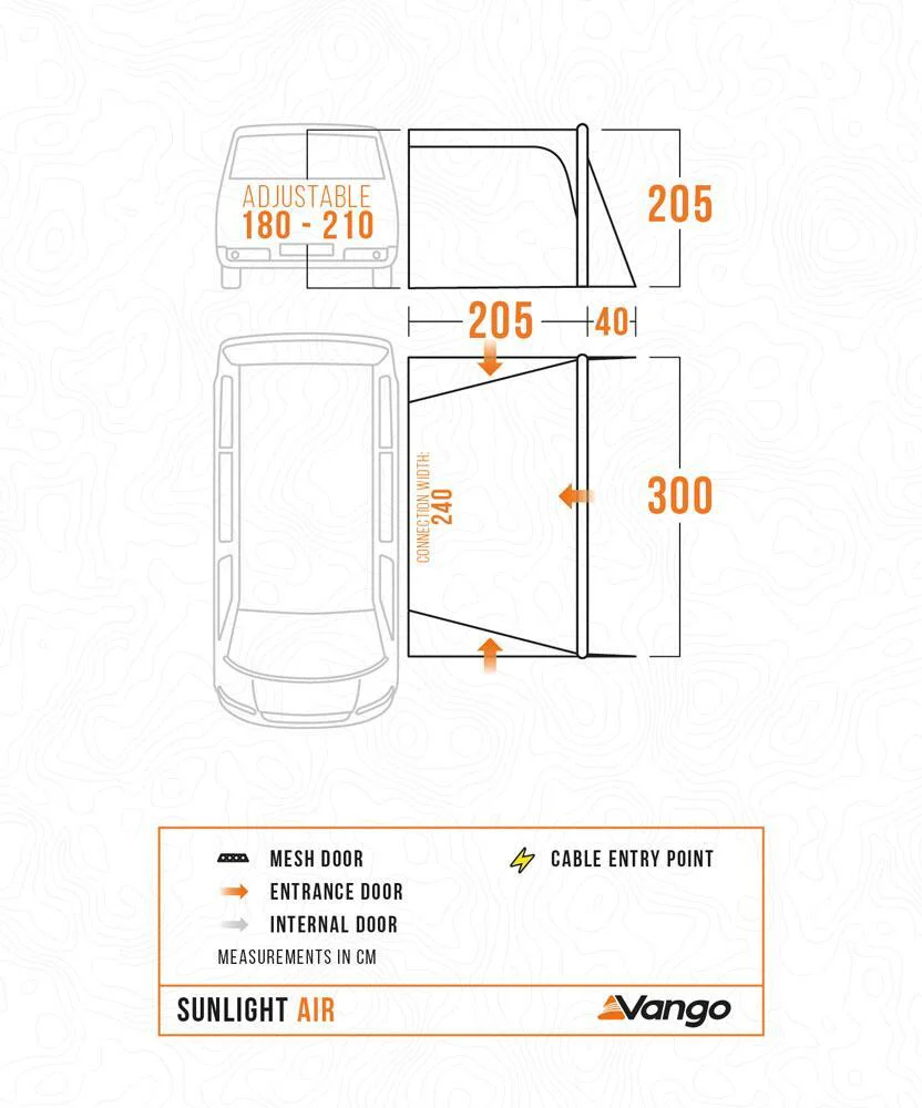 Vango Sunlight Air - Awning/Canopy for Campervans Low Cloud Grey - Image 16