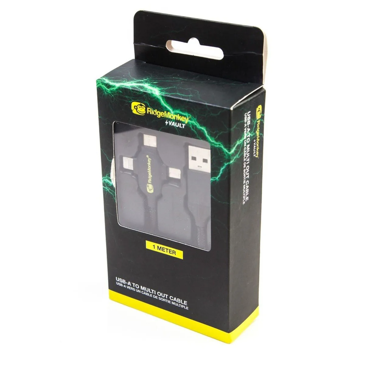 RidgeMonkey Vault USB-A to Multi Out Cable 1m - Image 2