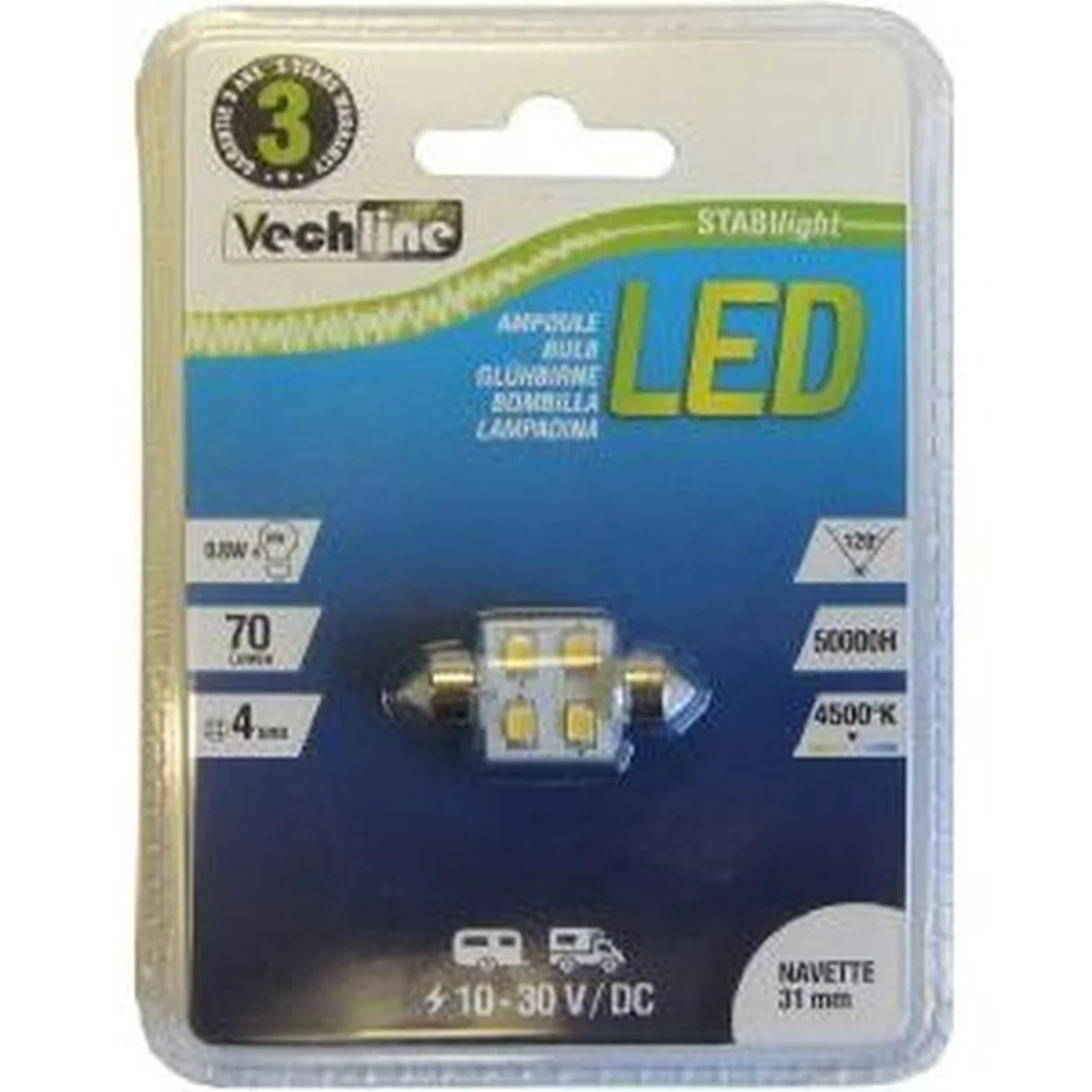 Vechline Led 31Mm Festoon 4Smd 08W Bulb 15937181 - Image 2