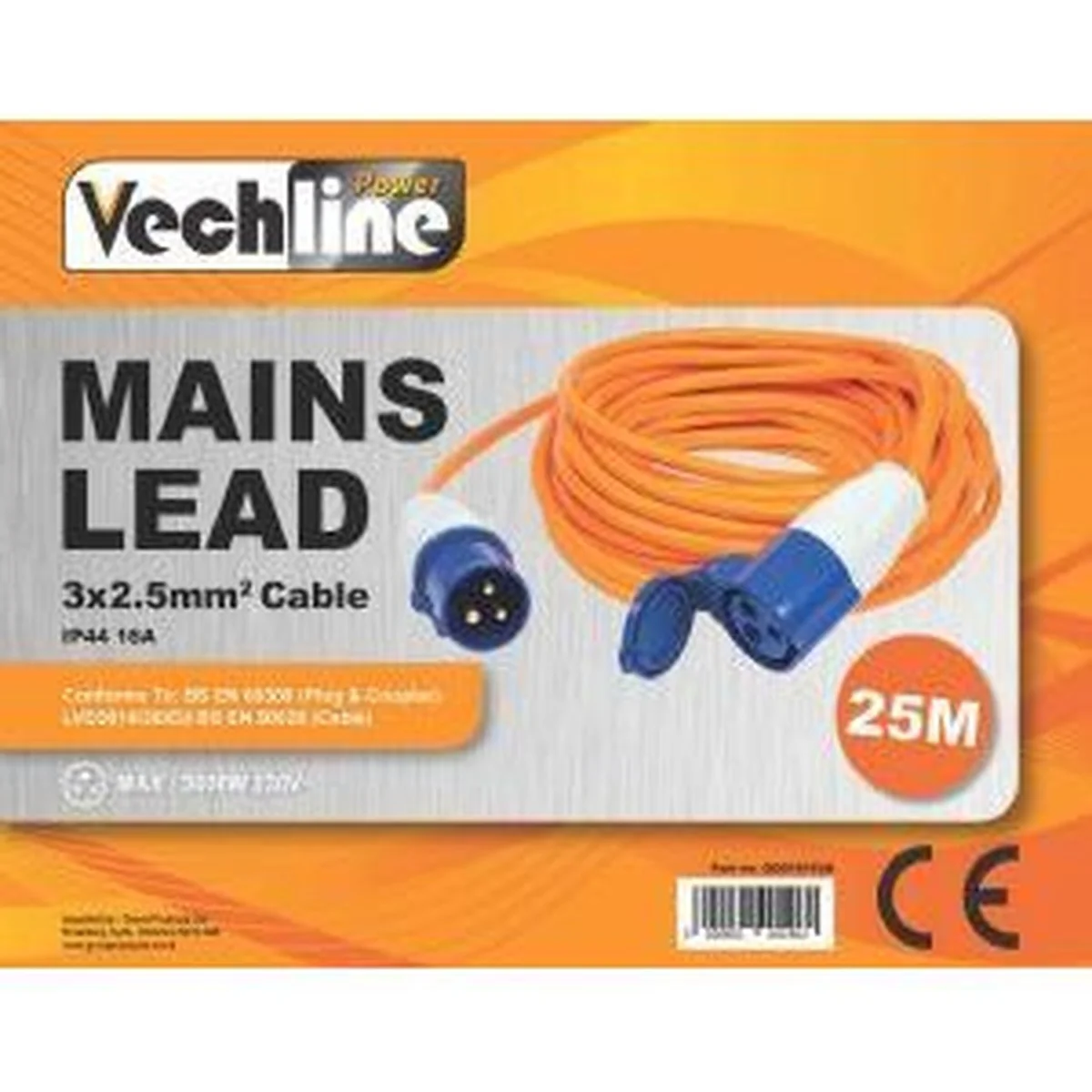 Vechline Mains Extension Lead 25M/Zipped Carry Bag QQ016162A - Image 3