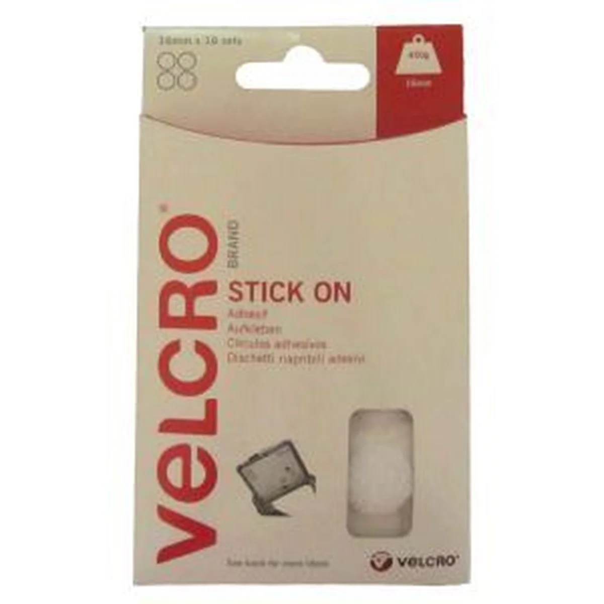 Velcre Velcoie Coins White (16) Vel-Ec60227