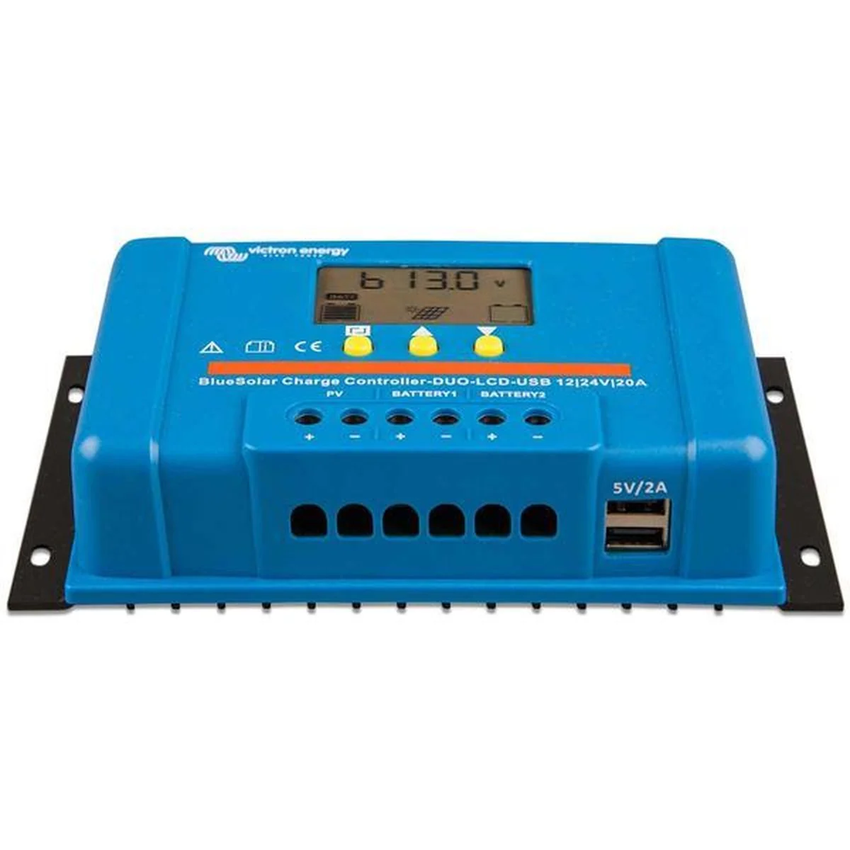 Victron BlueSolar PWM Charge Controller DUO LCD & USB (12V/24V / 20A) - Image 2