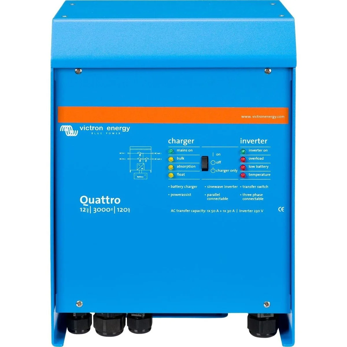 Victron Quattro Inverter Charger (12V / 3000VA / 120A)