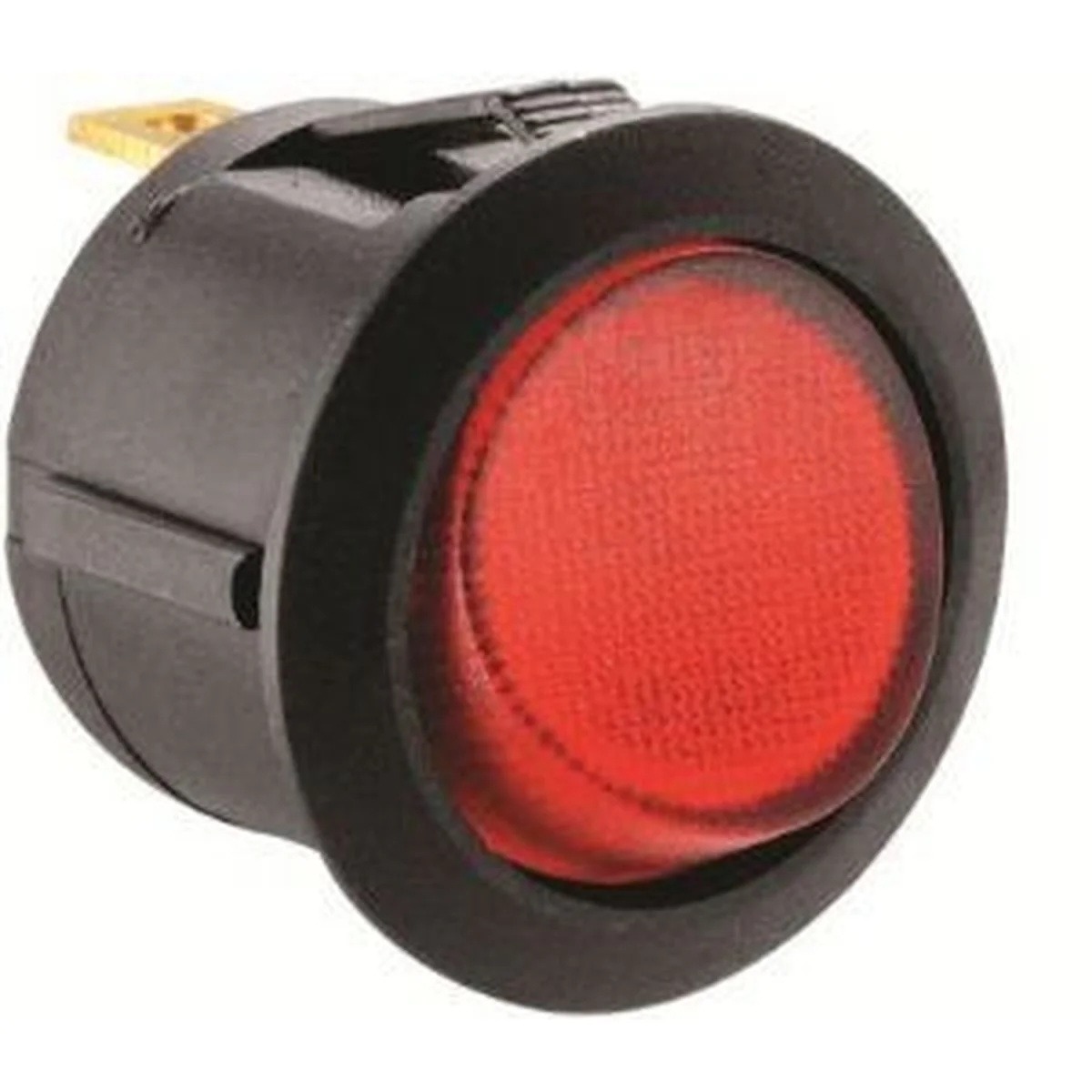 W4 12V Round Single Pole Rockeron/Off Illuminated Red 37210