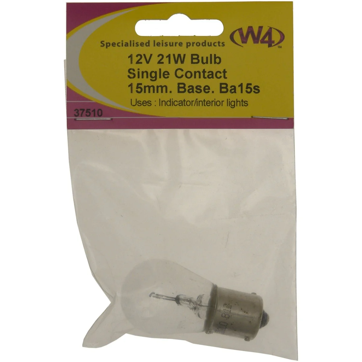 W4 Flasher Bulb 21W 12V 37510
