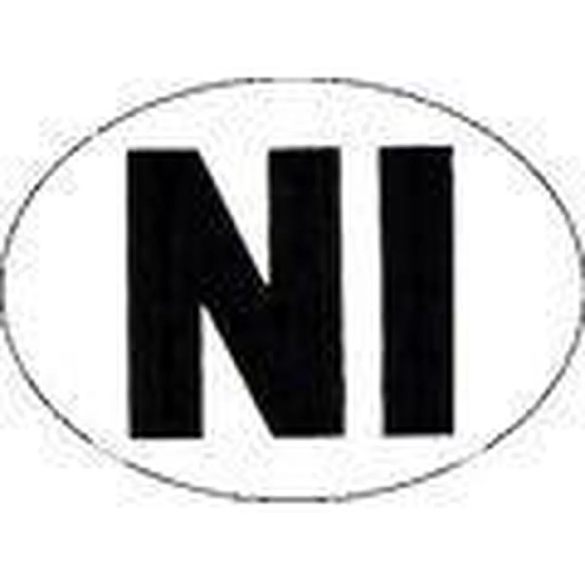 W4 Large Oval NI Sticker 37173