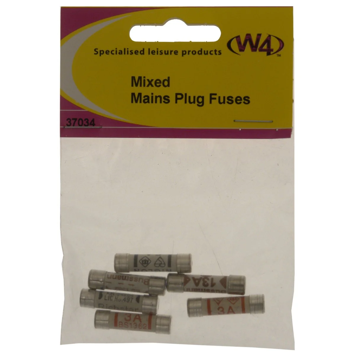 W4 Mains Fuse Mixed 3513Amp (2 Of Each) 25Mm 37034