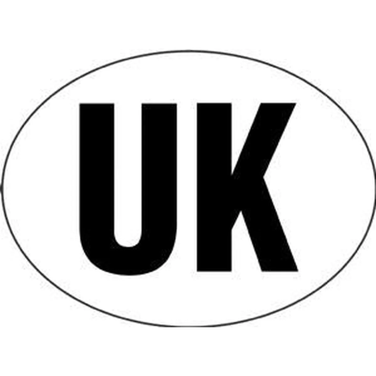 W4 Uk Large Sticker Oval 140Mm X 100Mm 37193