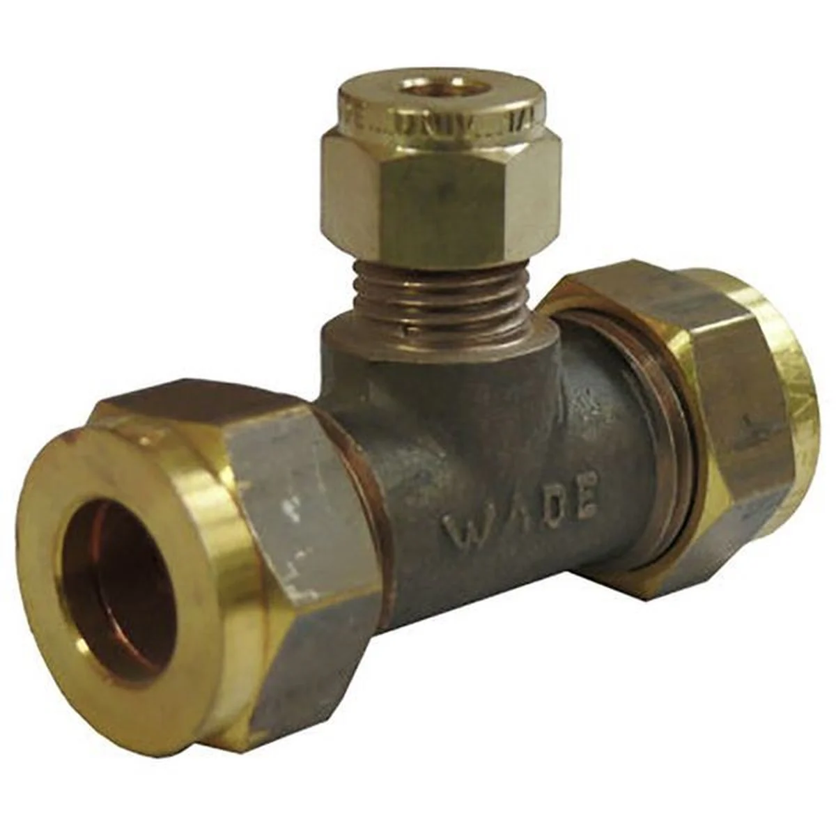 Wade Gas 3/8" x 3/8" x 1/4" Unequal Tee - Image 2
