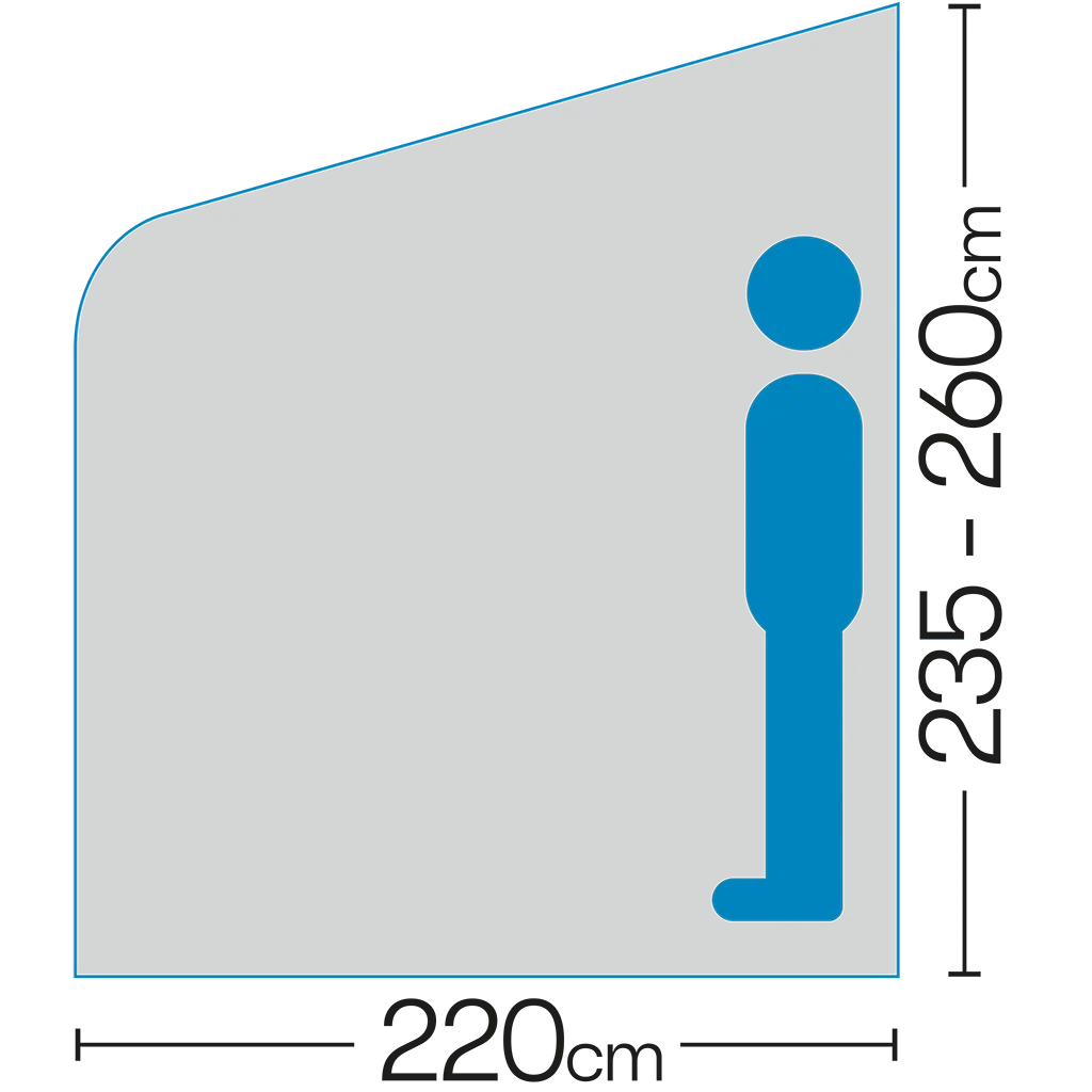 Westfield Vega 2.0 200 Caravan Porch Air Awning 235 - 255cm - Image 6