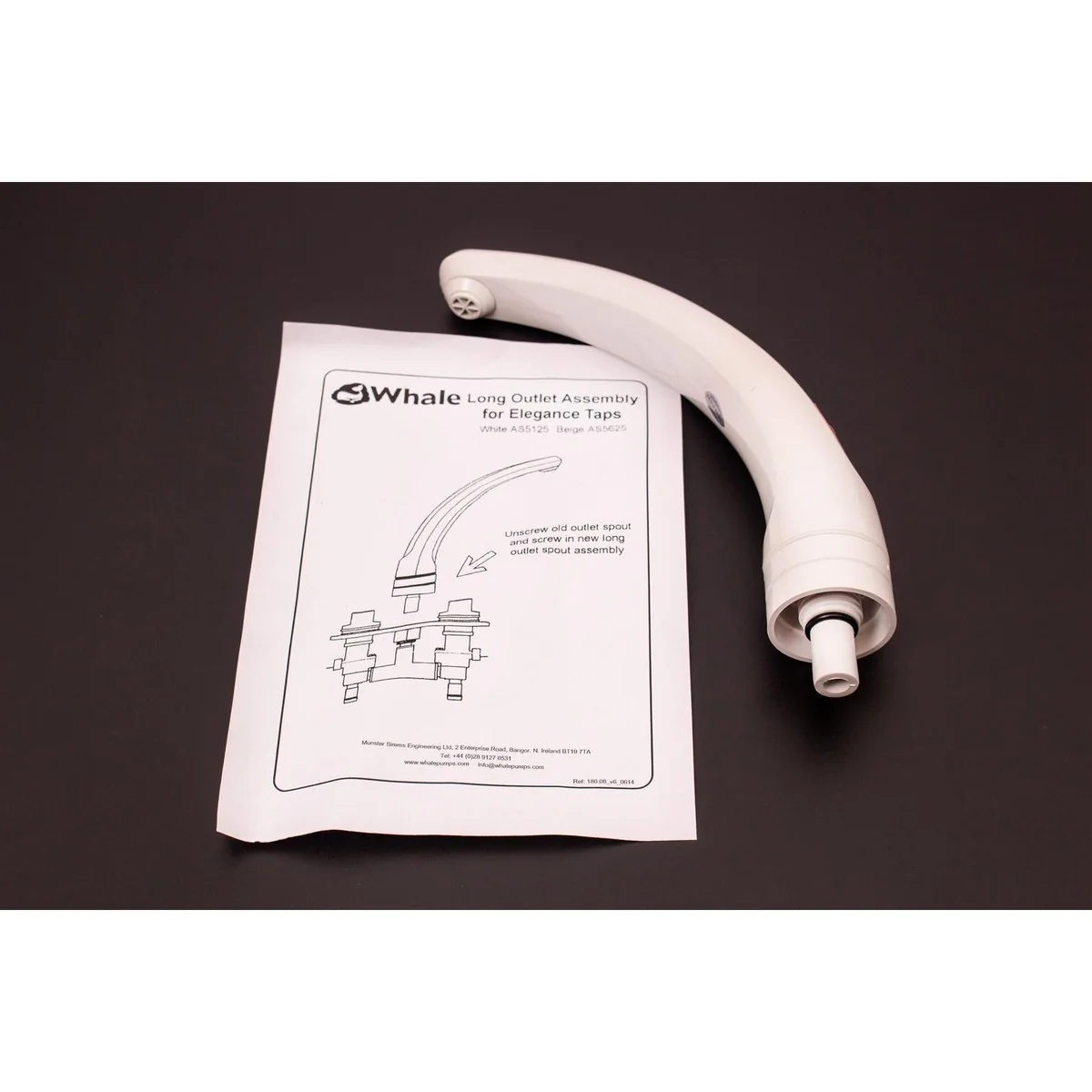 Whale Elegance White Tap Spout Long Outlet Version AS5125 - Image 4