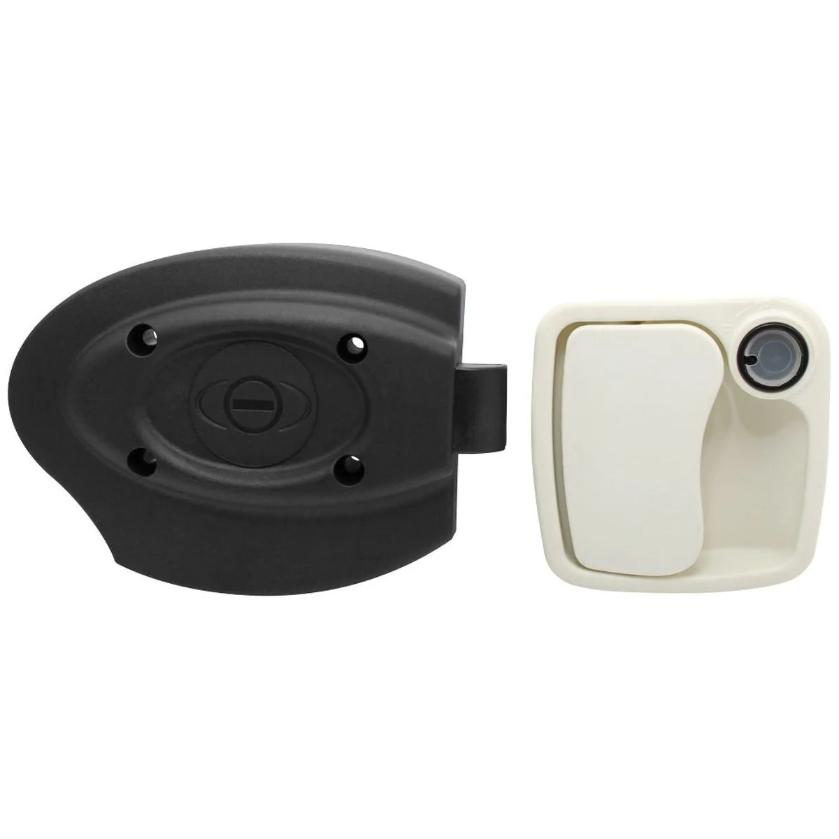 White Zadi Euro Garage Lock Without Barrel and Key for Caravan/Motorhomes