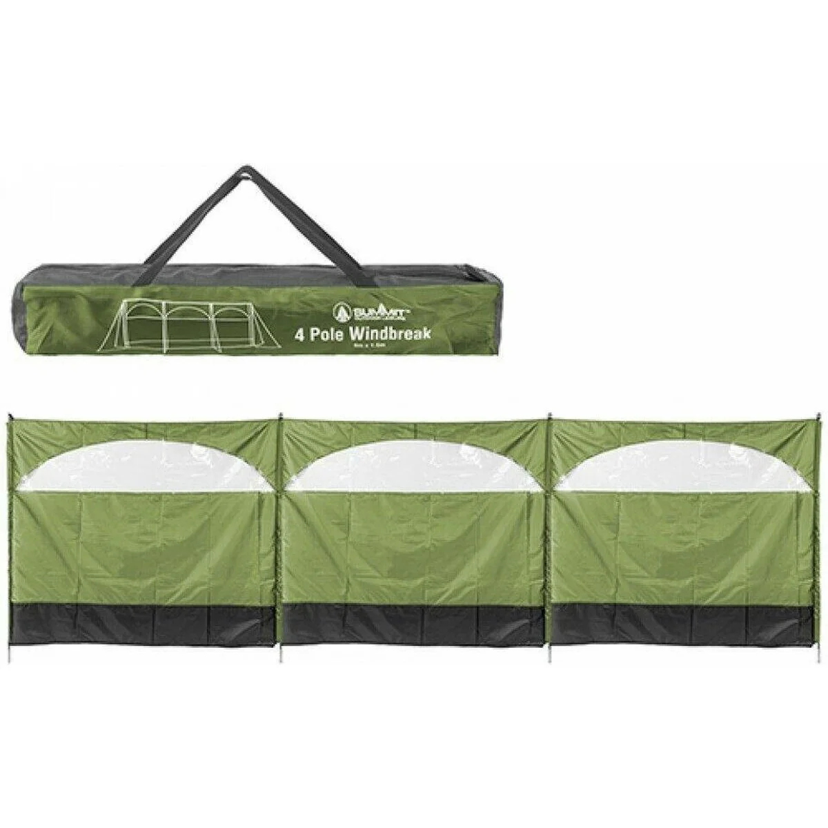 Windbreaker Blocker 150x500cm Camping Garden Beach Green Wind Break