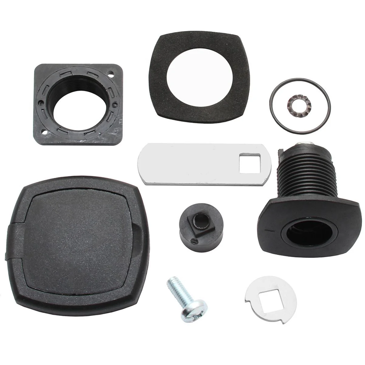 Zadi Push Lock with Cover Black for Caravan/Motorhomes