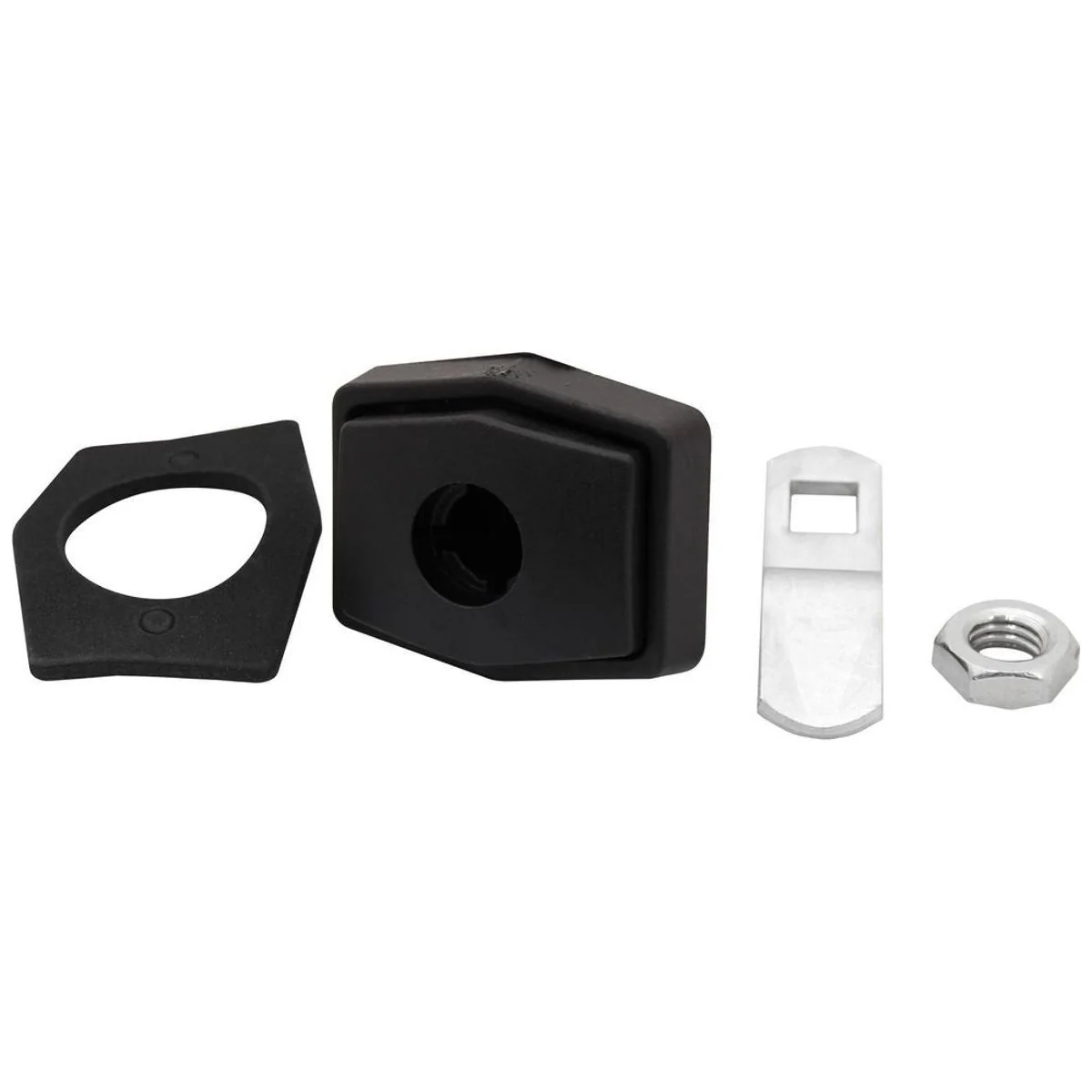 Zadi Rectangular Push Lock in Black for Caravan/Motorhomes